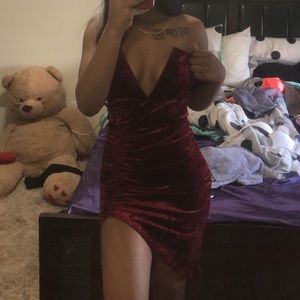 Dress (Red Velvet Suede)